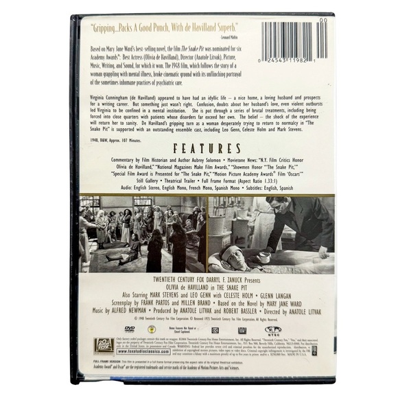The Snake Pit DVD (1948) Olivia de Havilland – Studio Classics - Picture 2 of 3